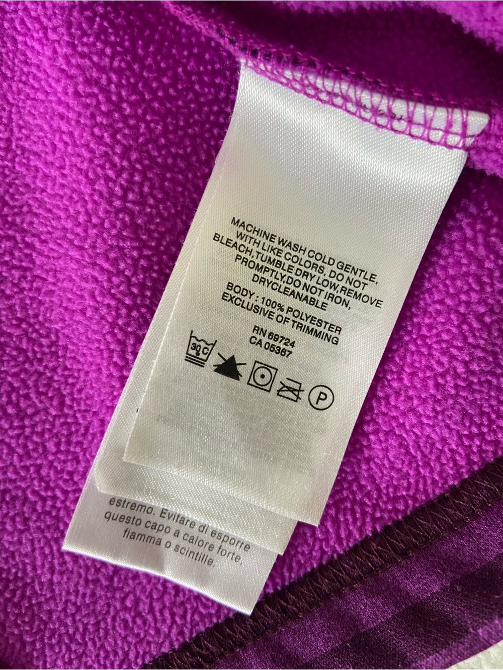 Columbia Purple Striped Quarter-Zip Fleece Pullover Women’s Medium - Picture 10 of 16